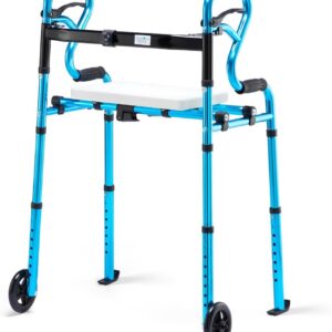 4 in 1 Folding Walker with Detachable Seat by Health Line Massage Products